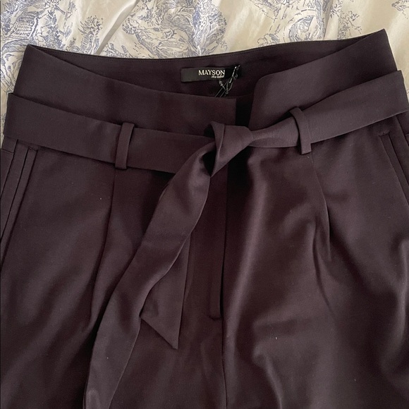 New with tags Mayson the label black wide leg belted trousers - Picture 7 of 7